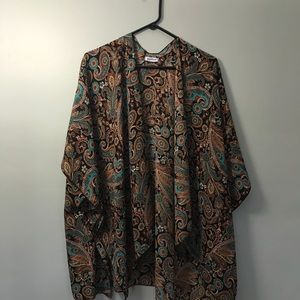 Boho paisley print shawl/kimono